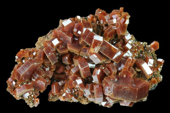 Red & Brown Vanadinite Crystal Cluster - Morocco #133731